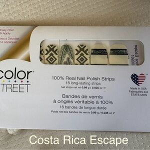 Color Street Costa Rica Escape Nail Strips - Black and Cream